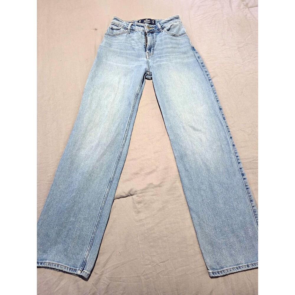 Hollister Ultra High Rise Dad Jeans Women 00R W23 L31 Light Wash Vintage Stretch